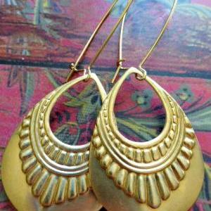 Gold Earrings, Gold Kidney Ear Wire, Earrings,..