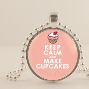 Keep Calm And Make Cupcakes Necklace...