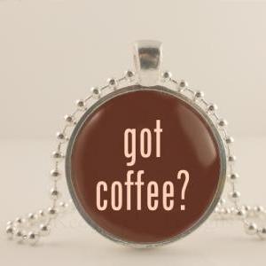 Espresso Yourself. Coffee Lover. Necklace. Glass..