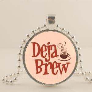 Deja Brew. Gift For The Coffee Lover. Glass Dome,..