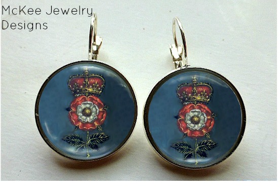 History. Tudor Rose Emblem. Metal And Glass Dome Leverback Earrings. Tudor Jewelry. Silver Earrings, Jewelry, Jewellery, Anne Boleyn Jewelry,