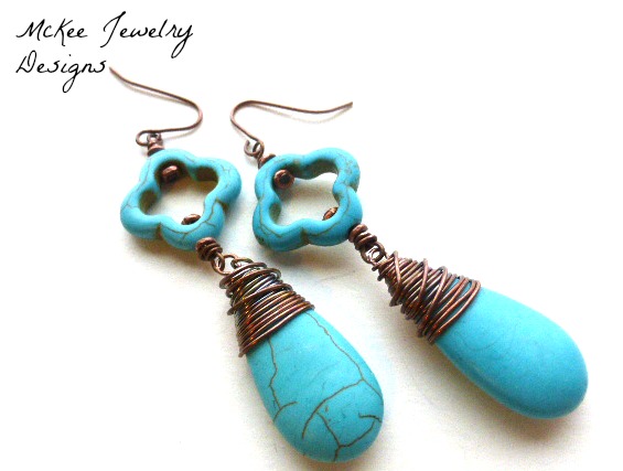 Barrett Magnesite Teardrop Earrings main image 0